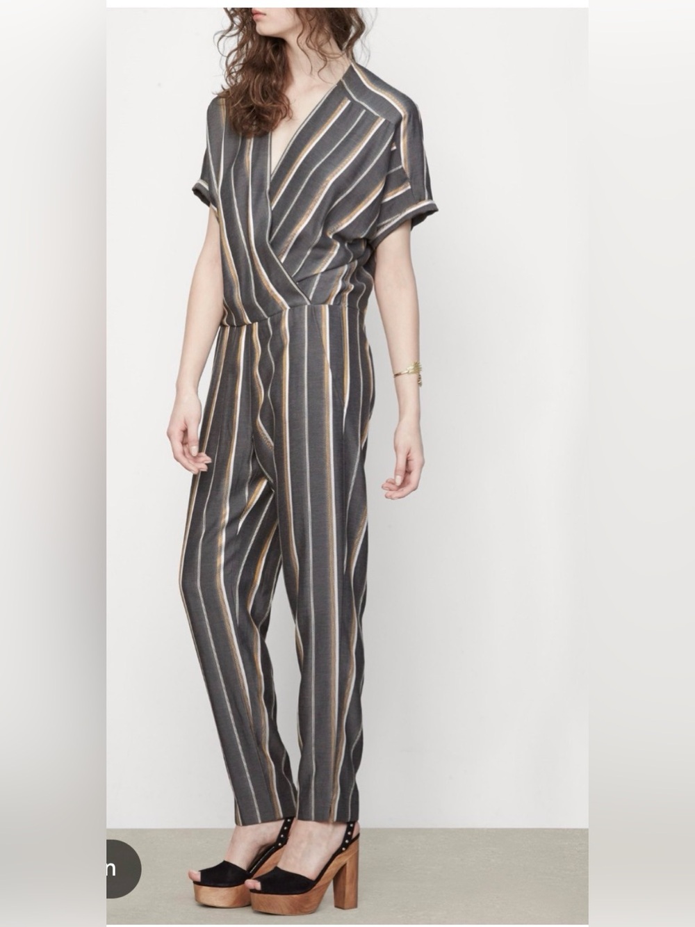 Maje Pandora Striped Jumpsuit